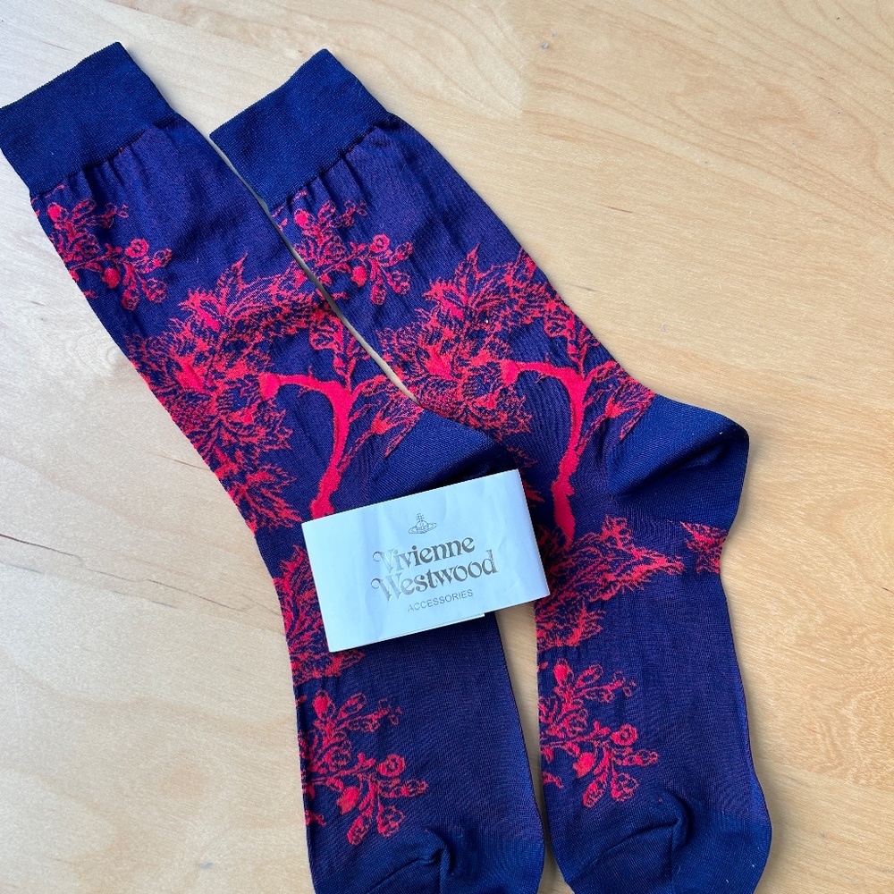 Vivienne Westwood Brand New 65$ Vivienne Socks w/ Asian Pattern - Picture 2 of 5